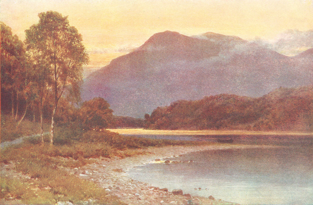 SCOTLAND. Fife. silver strand, Loch Katrine, Perthshire 1922 old antique print